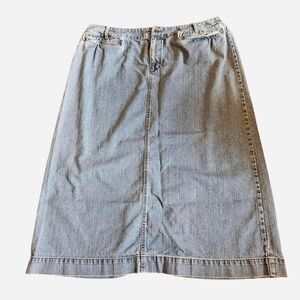 Vintage Liz Claiborne Denim Maxi Skirt Size 18W Y2K